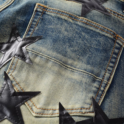 Light Blue Black Star Jeans