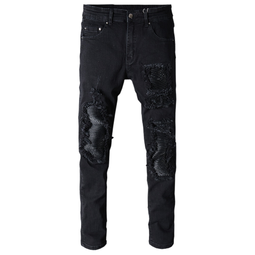 Black Patch Jeans – hustlersjeans