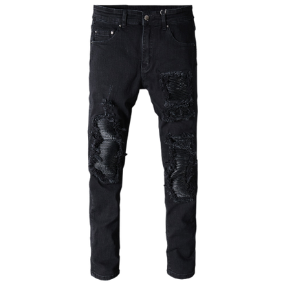 Black Patch Jeans