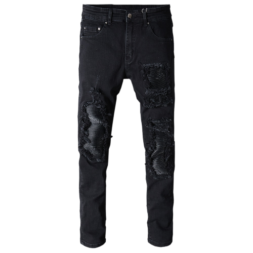 Black Patch Jeans