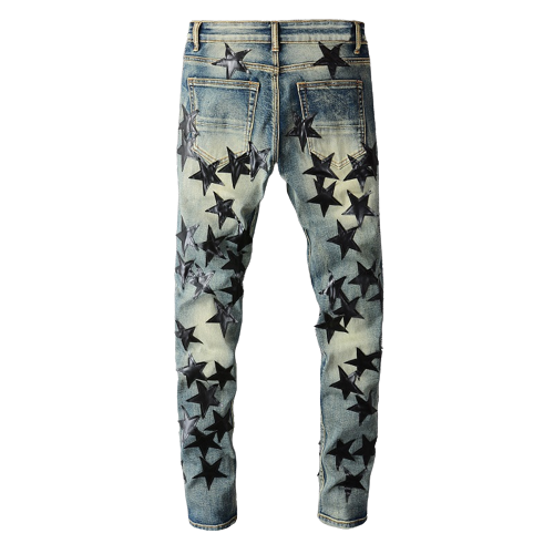 Light Blue Black Star Jeans