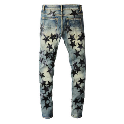 Light Blue Black Star Jeans