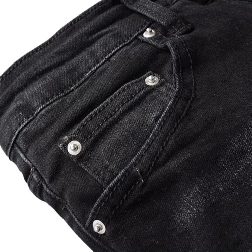 Black Bandanna Patch Jeans