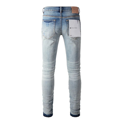 Distressed Patch Fashion Jeans