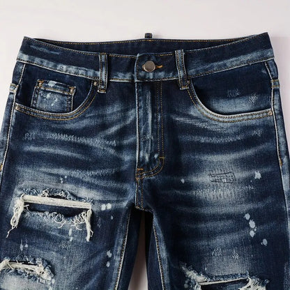 Holes Patchwork Jeans