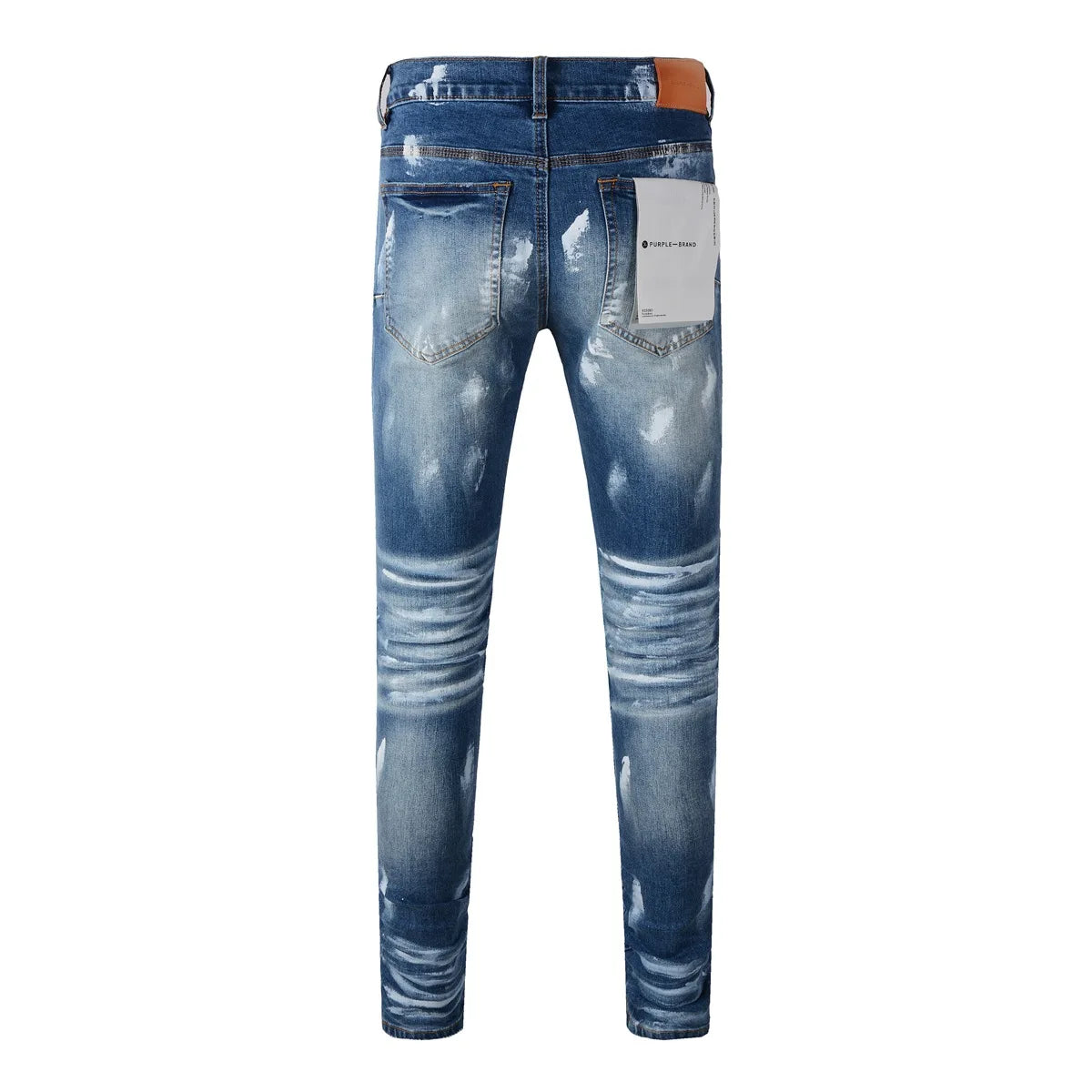 Distressed Blue Paint Fashion Jeans