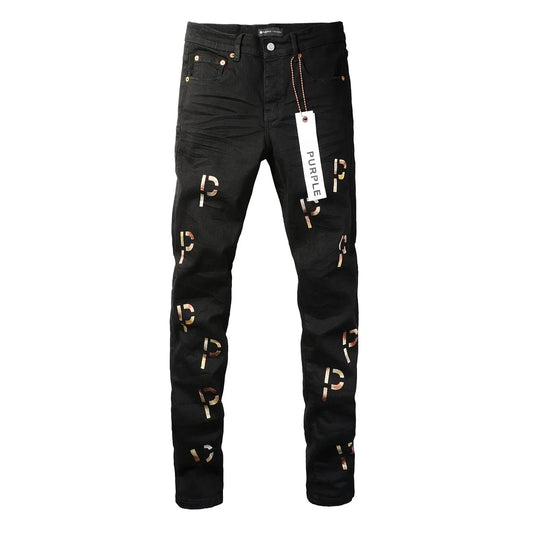 Hot Stamping Letters Fashion Jeans