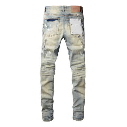 American Distressed And Distressed Fashion Jeans