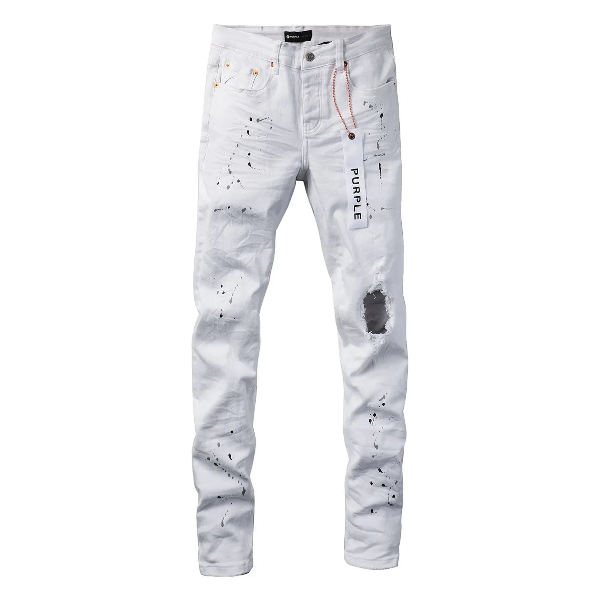 White Paint Old Fashion Jeans