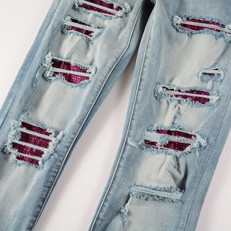 Crystal Patch Denim Jeans