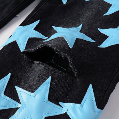 Sky Blue Stars Jeans