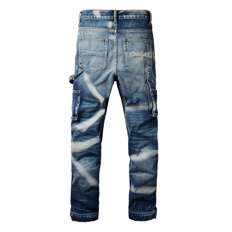 Streetwear Pockets Cargo Denim Jeans