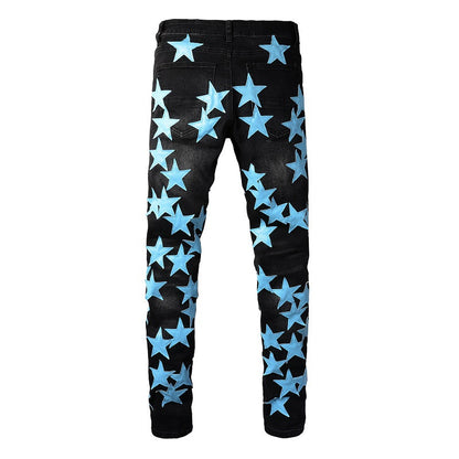 Sky Blue Stars Jeans