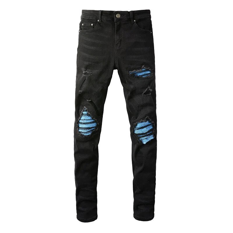 Blue Patches Jeans