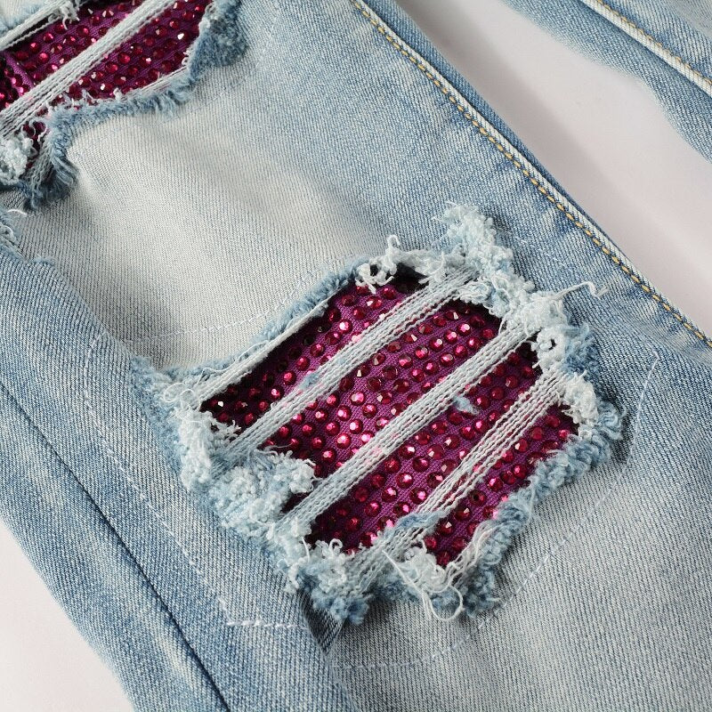 Crystal Patch Denim Jeans