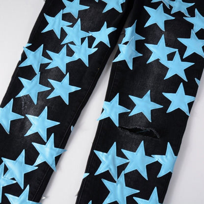 Sky Blue Stars Jeans