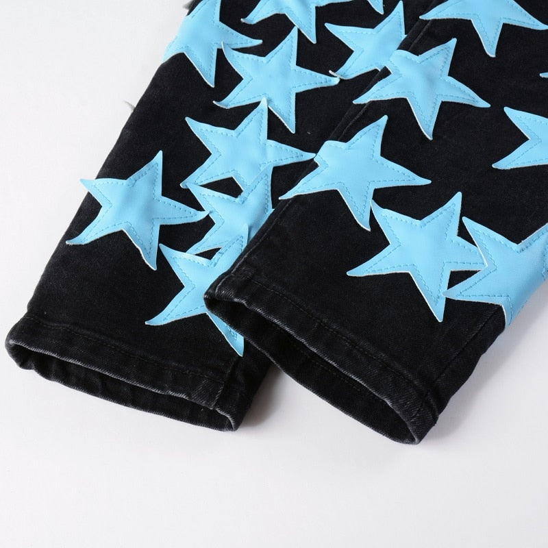 Sky Blue Stars Jeans