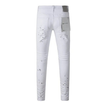 White Paint Old Fashion Jeans